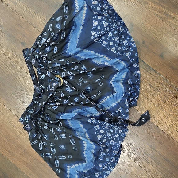 Ulla Johnson Black and Blue Patterned Shorts - Picture 2 of 10